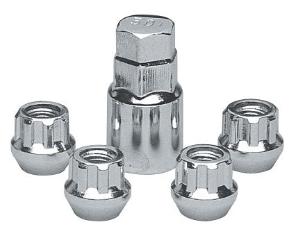 Chrome Tapered Opend End Wheel Lock Nuts
12mm x 1.50" Thread (set Of 4)