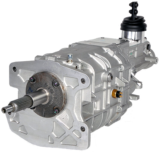 Tremec TKX 5-Speed Manual Transmission, Ford 26-Spline
1st 2.87, 2nd 1.89, 3rd 1.28, 4th 1.00, 5th 0.68, Rev 2.56