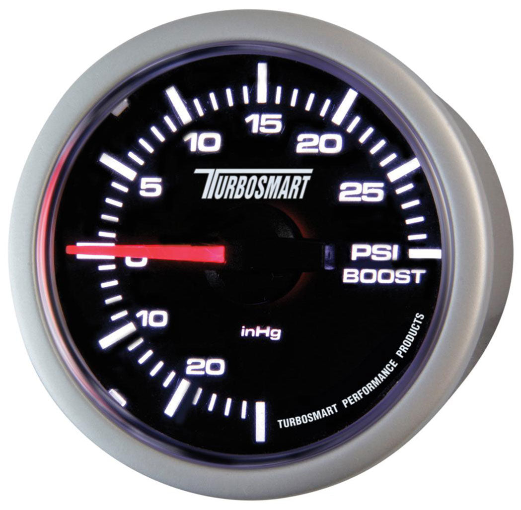 Boost Gauge Black Face, 30 inHg Vac - 30 PSI