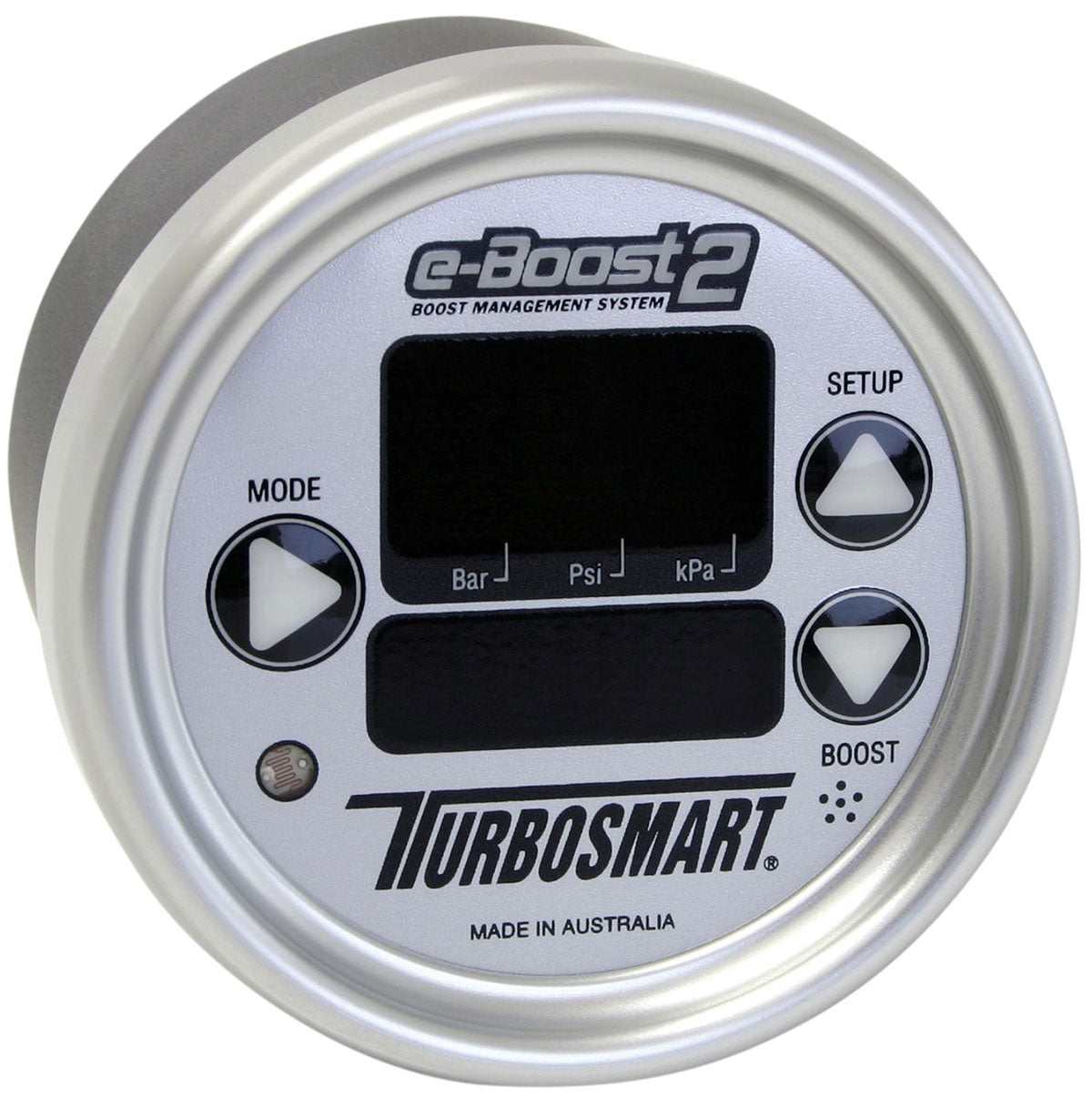 E-Boost 2 Controller
60 PSI, 2-5/8" White Face With Silver Bezel