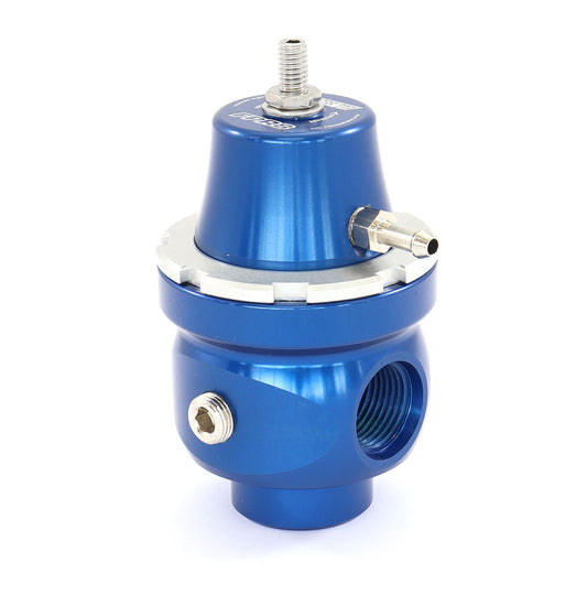 FPR8 1:1 Ratio EFI Fuel Pressure Regulator, Blue Finish
-8AN Ports, 35-80 psi