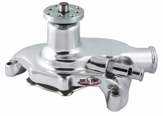 Smooth Style Short Mechanical Water Pump, 5.625" Height, 5/8" Pilot, Chrome
Suit S/B Chev 283-350