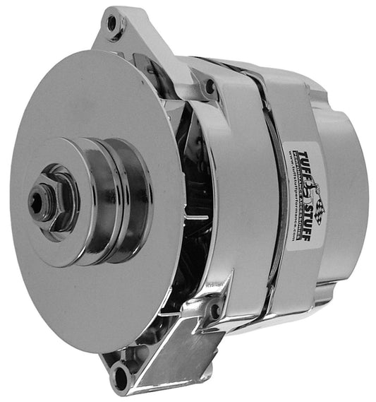 Polished GM 10SI StyleAlternator
100 AMP, 1 Wire, Internal Regulator, Single V Groove Pulley