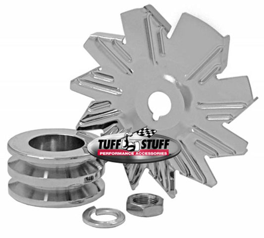 Chrome Alternator Fan & Pulley
Double V-Groove