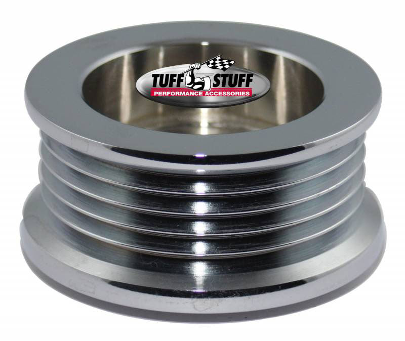 Chrome Billet Steel Alternator Pulley
5 Groove Serpentine, 2.25" O.D