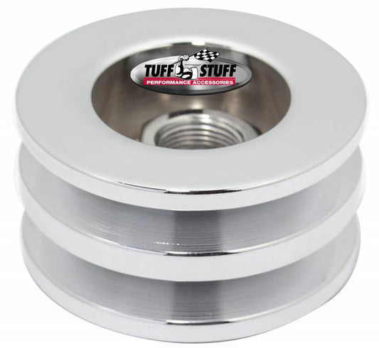 Chrome Billet Steel Alternator Pulley
Double V-Groove, 2.628" O.D