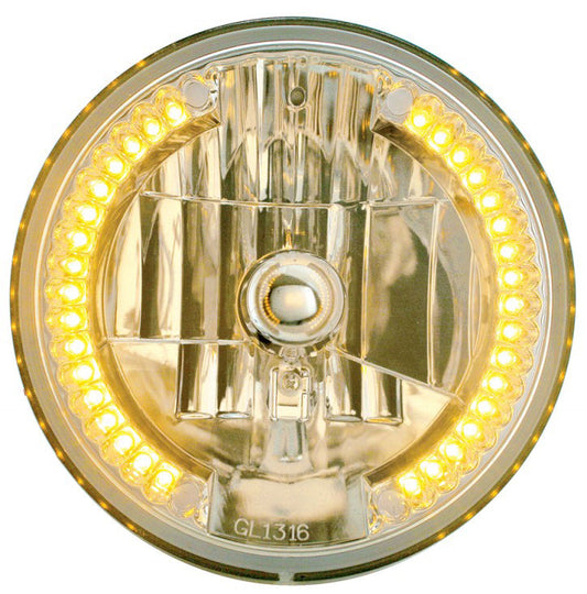 Headlight Insert 7" O.D With 34 LED Amber Turn Signal