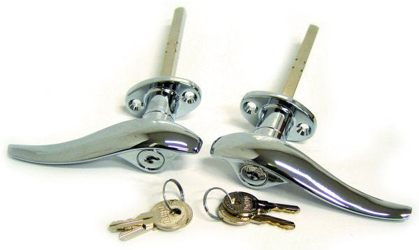 Vintique Inc Outside Door Handles R/H & L/H Stainless Steel
Suit 1932 Ford 3 Window, 1933-34 Ford