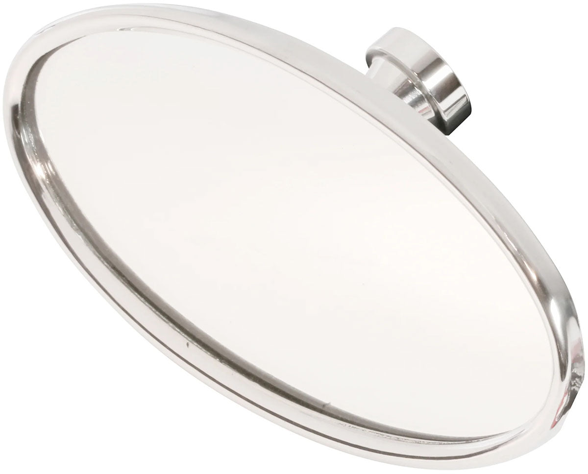 Universal Oval Mirror, Glue On Insdie, Polished Stainless