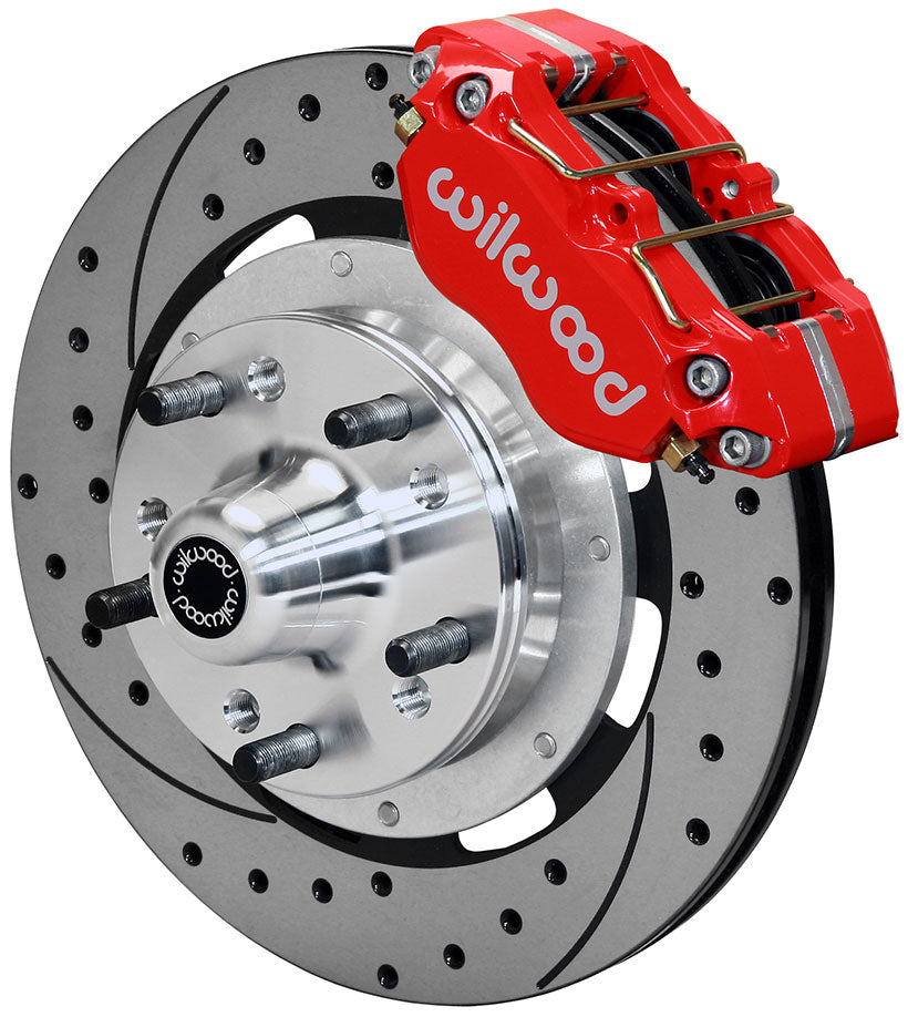 Dynapro Dust-Boot Front Brake Kit - 4-Piston 12.19" - Red Caliper
Suit 67-72 Camaro/Chevelle, 64-73 Buick, 64-74 Oldsmobile, 64-74Pontiac & Ridetech Spindles