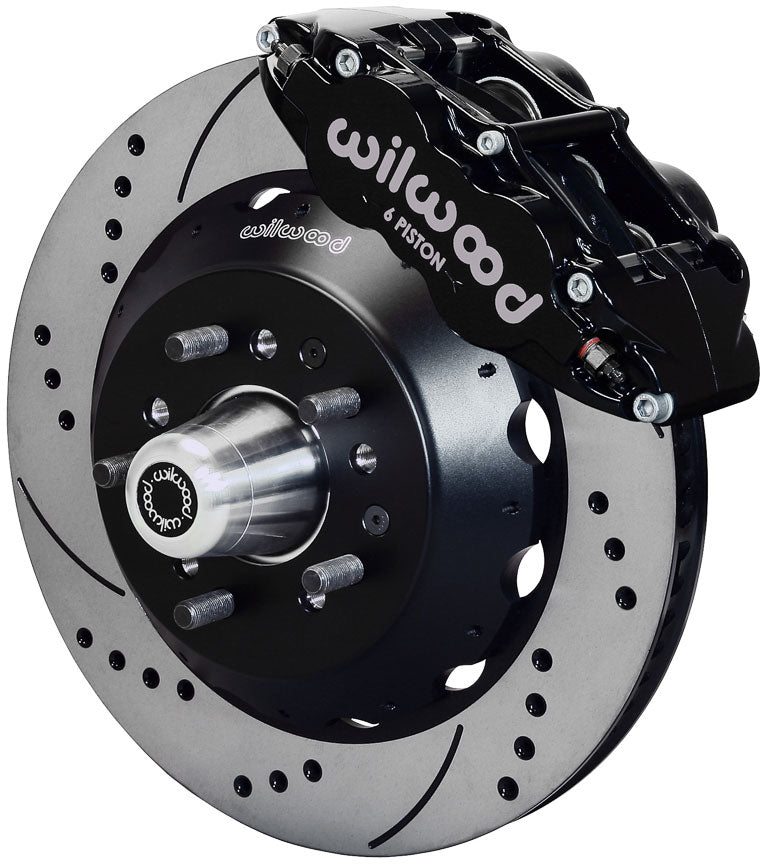 Forged Narrow Superlite 6R Dust-Seal Big Brake Front Brake Kit
14" Rotors, Black Calipers. Suit Ford Mustang 1965-69