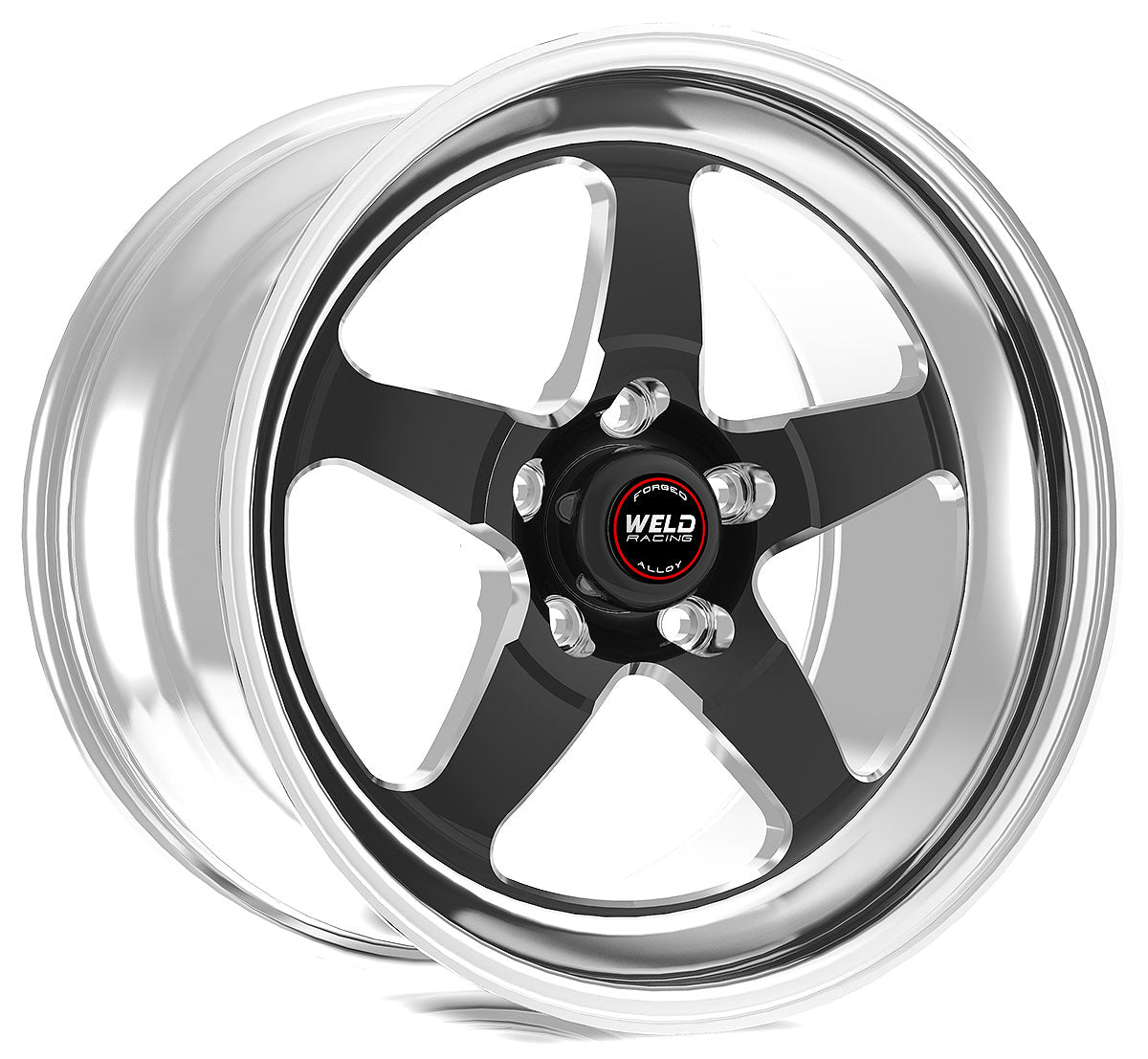 RT-S S71 15 x 7.33" Wheel, Polished with Black Center
5 x 4.75" Bolt Circle with 3.5" Backspace. Low Pad Height