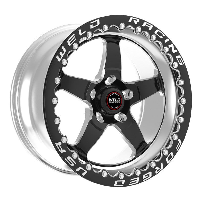 RT-S S71 15 x 8.3" Wheel, Polished with Black Center and Single Beadlock for M/T
5 x 4.5" Bolt Circle with 5.5" Backspace. Medium Pad Height