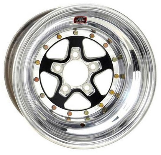 AlumaStar 2.0 15 x 9" Wheel - Black Center/Polished Outter Finish
5 x 4.75" Bolt Circle with 3" Backspace