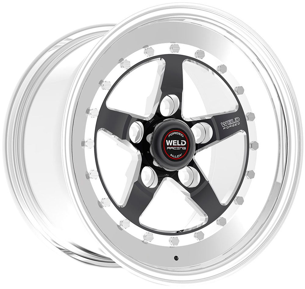 WeldStar RT 15" x 10" Wheel, Polished with Black Center
5 x 4.5 Bolt Circle with 5.5" Backspace