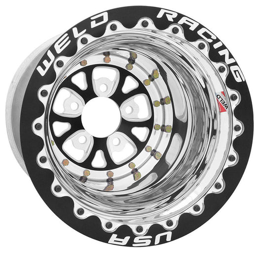 V-Series Rim - Black Center
15" x 12", 4" B/S With 5 x 4.50" B/C, Double Bead-Loc With M/T Tyres