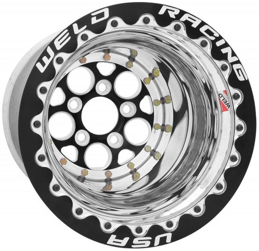 Magnum Drag 15 x 8" Wheel, Black, Single Beadlock for M/T
5 x 4.5" Bolt Circle with 5" Backspace