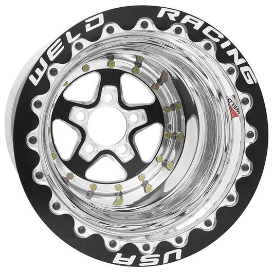 Aluma-Star 15 x 10" Wheel, Black, Double Beadlock for M/T
5 x 4.5" Bolt Circle with 6" Backspace