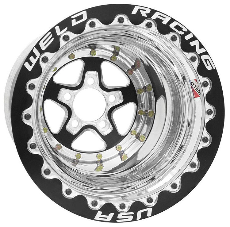 Aluma-Star 15 x 15" Wheel, Black, Double Beadlock for M/T
5 x 4.75" Bolt Circle with 5" Backspace