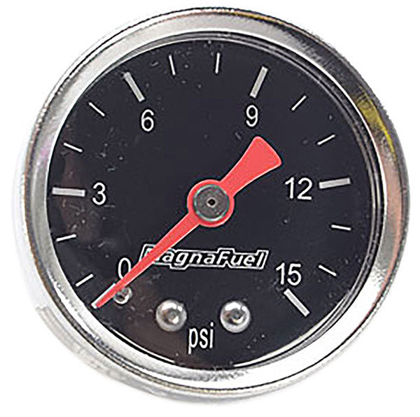 Fuel Pressure Gauge
0-15 PSI, 1-1/2" O.D, Black Face