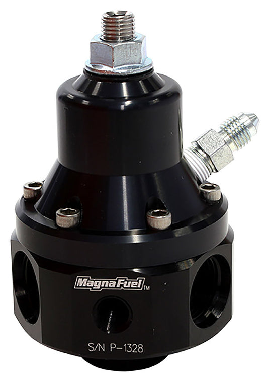 Magnafuel Four-Port EFI Regulator w/ 1:1 Boost Reference, Black
x4 -8AN , x1 -8AN Return, 2000 HP, 35-85 Psi