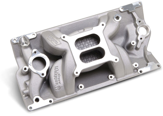 Weiand SB Chev Speed Warrior Intake Manifold
Non/EGR 262ci-400ci, with Vortec (L31) Cylinder Heads, Satin Finish