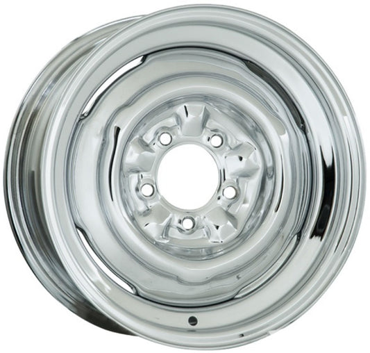 Chrome Smoothie Steel Rim 15 x 10"
4-1/2 & 4-3/4" Bolt Circle With 4-1/2" Back Space