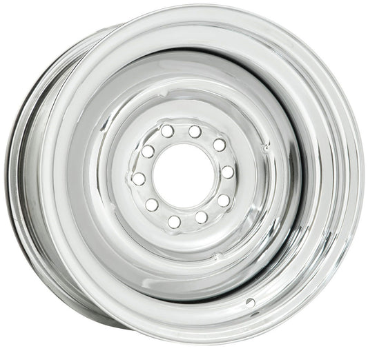 Full Chrome Solid Steel Rim 15 x 7" 4-1/2 & 4-3/4" Bolt Circle With 4-1/4" Back Space