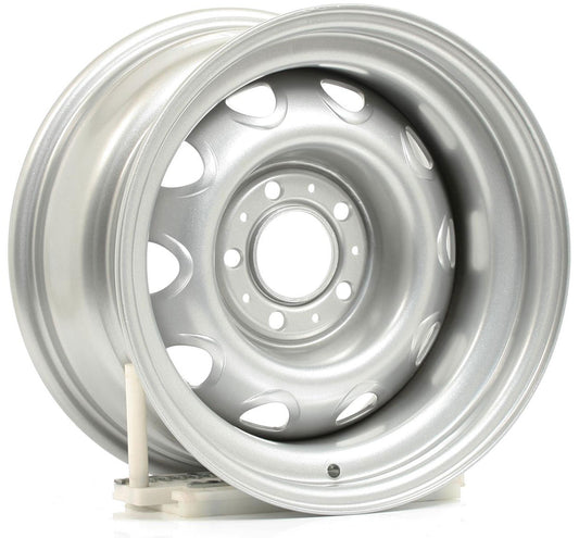 Chrysler Rallye 15" x 8" Silver Powder Coat
5 x 4-1/2",4-1/2" Back Spece