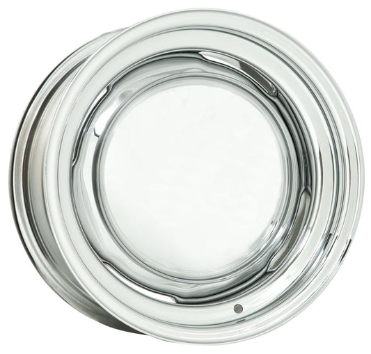 Chrome O.E Ford Rim - Chev Style 15 x 5"  4-1/2" Bolt Circle With 3" Back Space