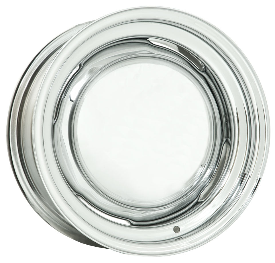 Chrome O.E Ford Rim - Chev Style 15 x 6"  4-3/4" Bolt Circle With 4" Back Space