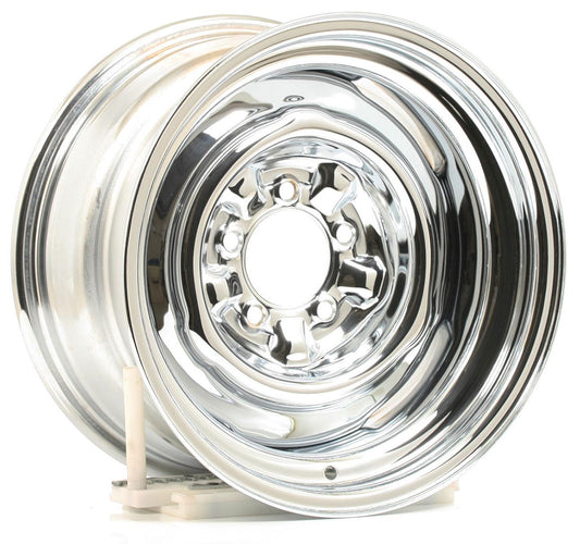 Chrome O.E Ford Rim - Chev Style 15 x 8"  4-1/2" Bolt Circle With 4-1/4" Back Space