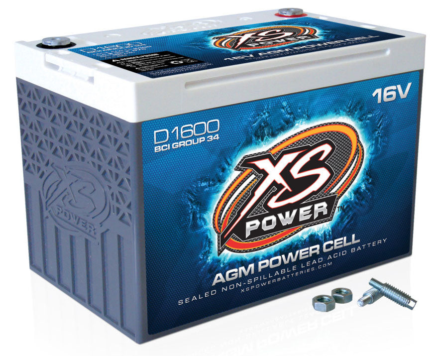 D1600 16 Volt AGM Battery
2,400 Max Amps, 775CA